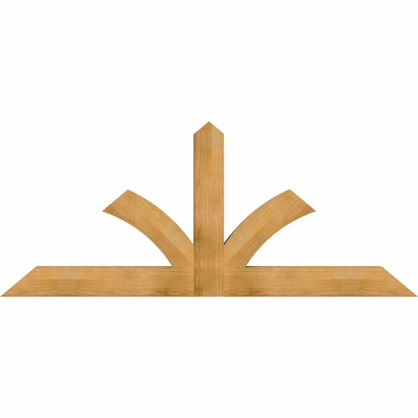 Ekena Millwork Richland Rough Sawn Timber Gable Bracket, Western Red Cedar, 84"W x 35"H x 4"D x 6"F, 10/12 Pitch GBW084X35X0406RIC00RWR - main